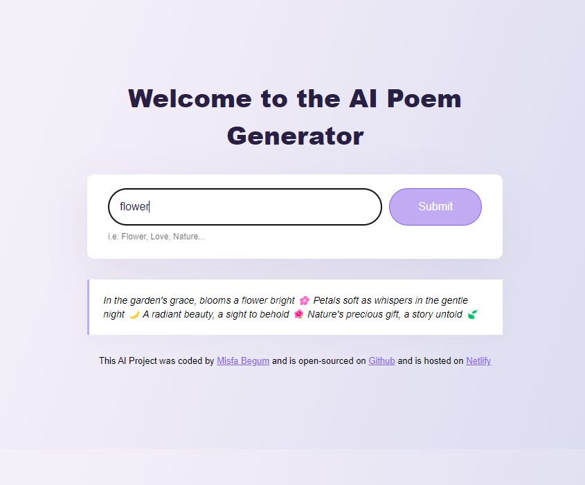 ai-poem-generator project